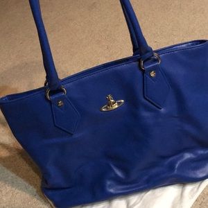 Vivienne Westwood Electric Blue Leathered Tote